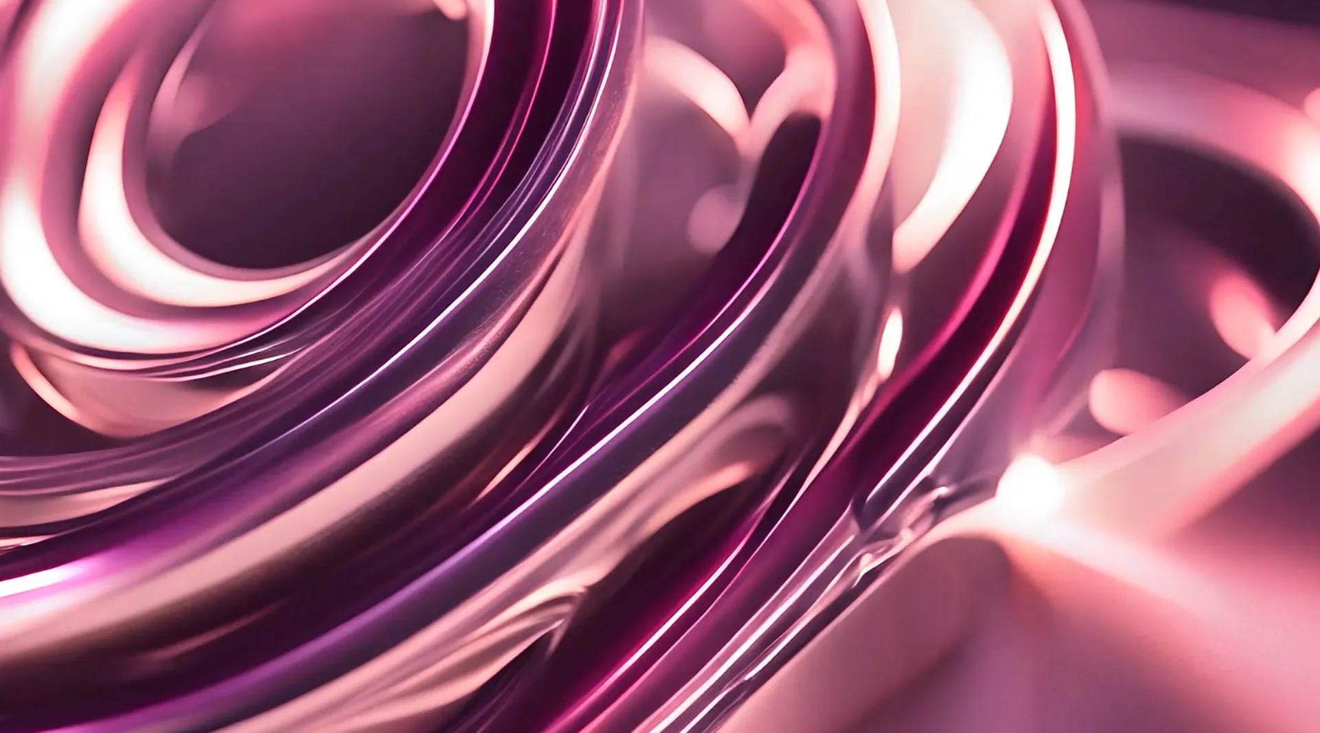 Abstract Pink and White Flowing Lines